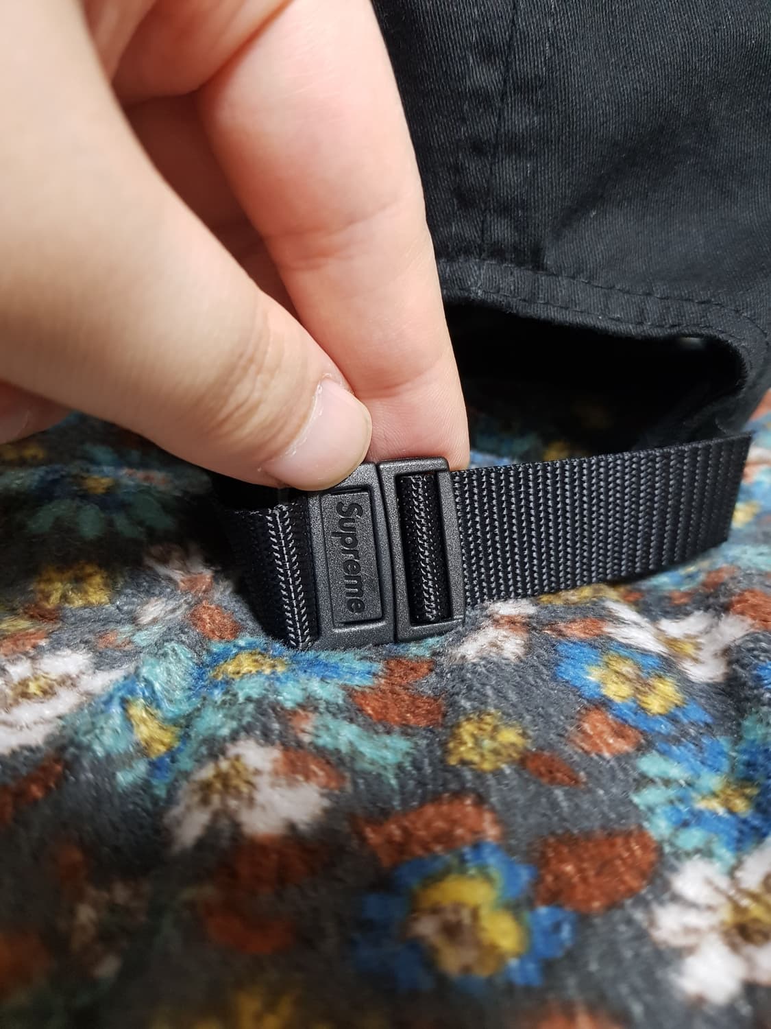 슈프림 밀리터리 캠프캡 모자 볼캡 블랙 22SS 상품이미지6