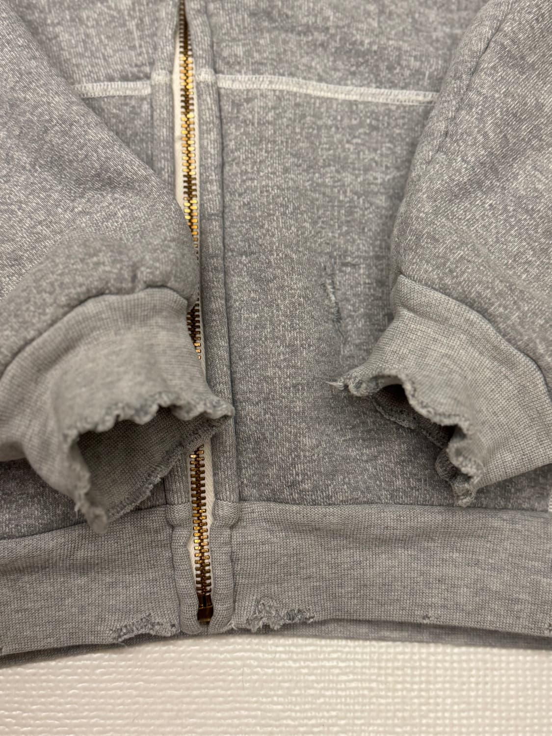 (3)24fw 아프레쎄 빈티지 후드집업 그레이 상품이미지3