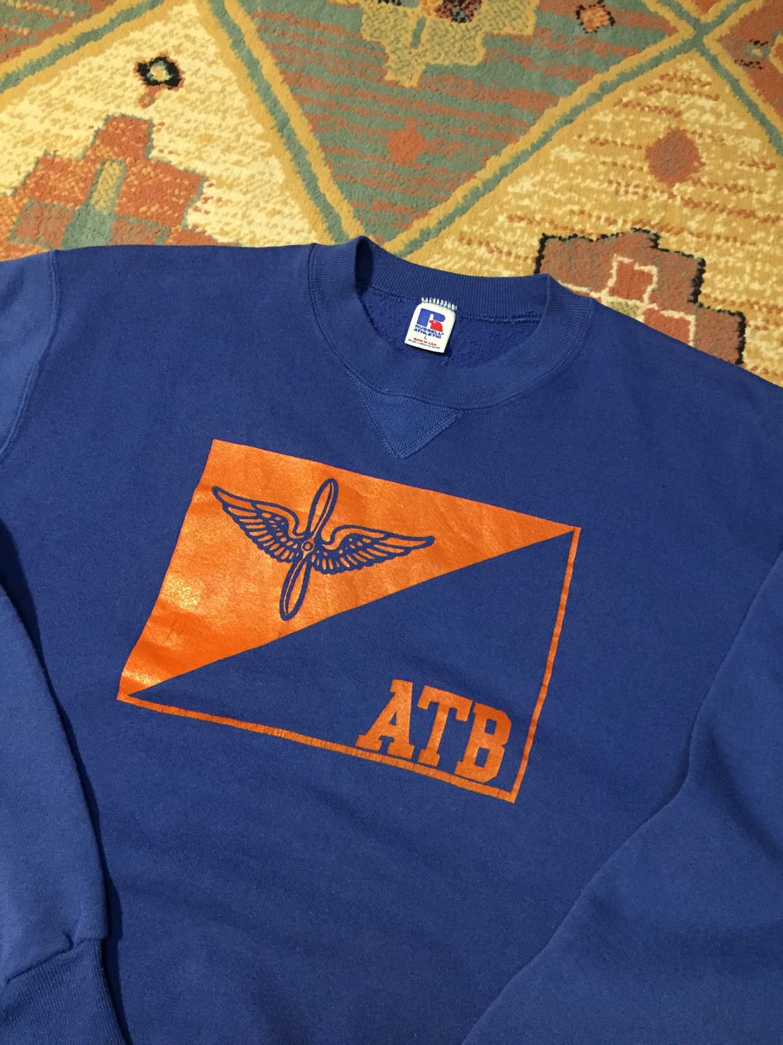 90‘s 러셀 페이딩 블루 스웻셔츠 상품이미지3