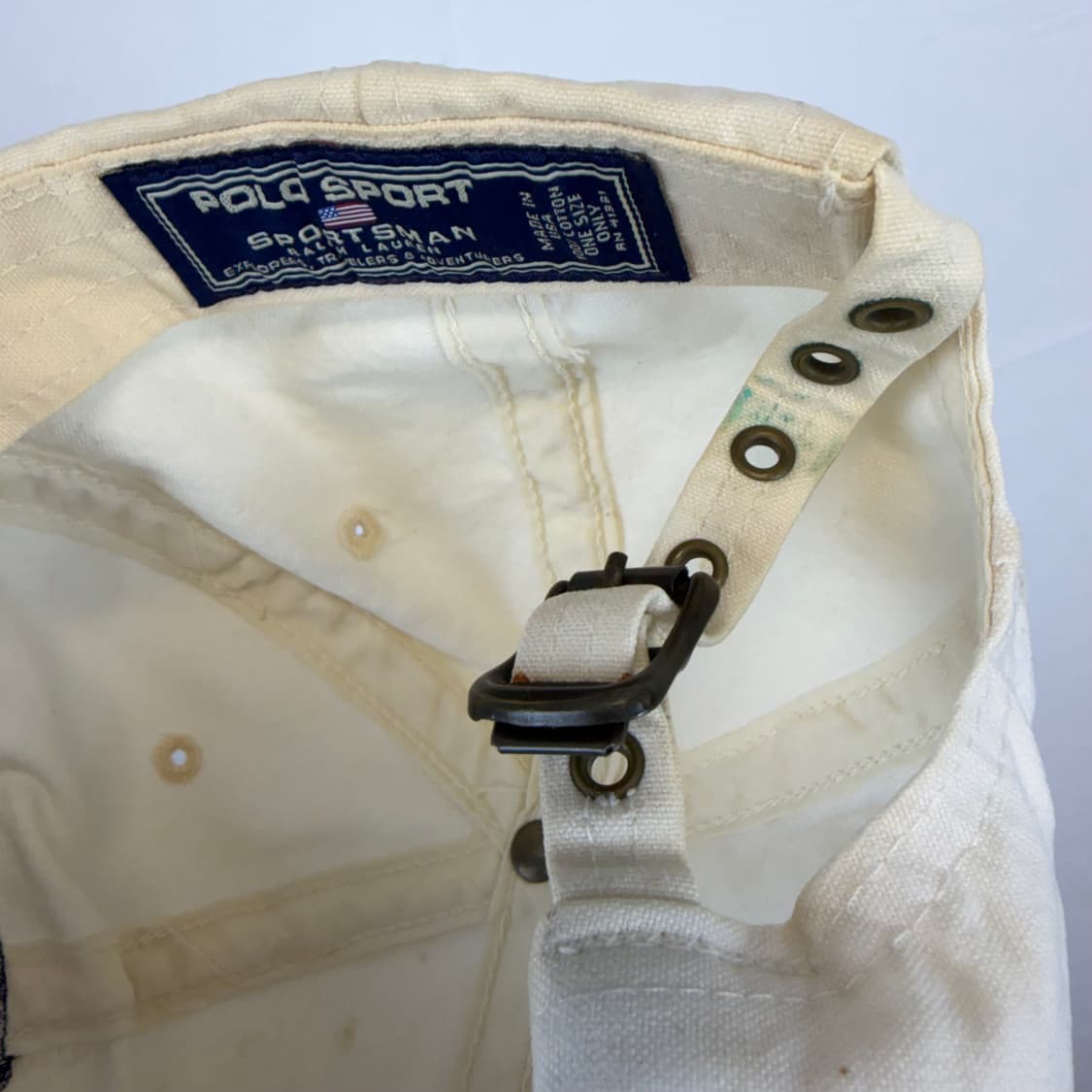 Polo]90s 폴로 랄프로렌 스포츠맨 피쉬 볼캡 OS 상품이미지4