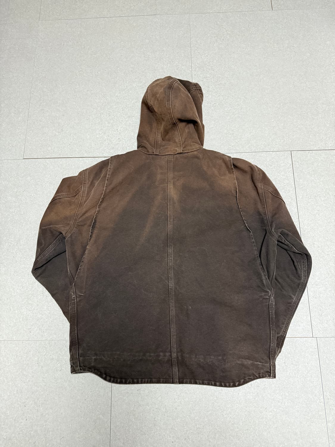 OG 칼하트 j141 라지 디트로이트 시에라자켓 다크브라운 상품이미지4