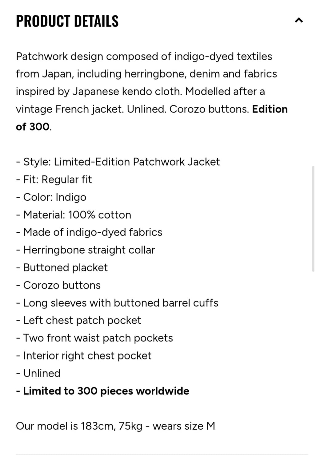 rrl 리미티드 사시코 패치워크 인디고 자켓 xl 상품이미지6