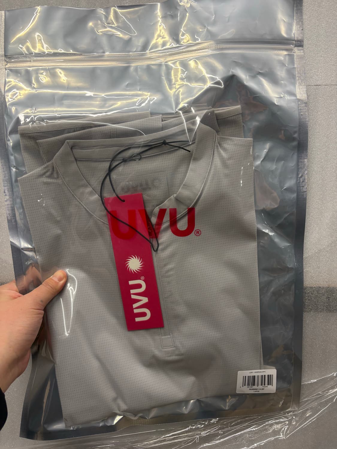 UVU 러닝 1/4 집 그레이 상품이미지2