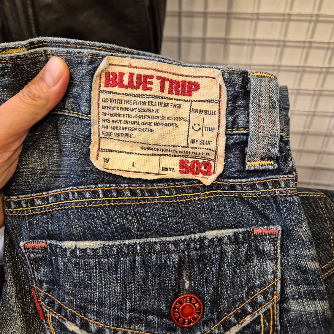34~35인치 에드윈 503 BLUETRIP 타이다이 워싱청바지  상품이미지3