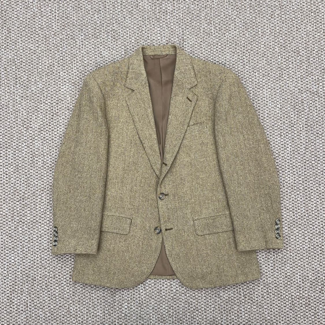 Norman Hilton 테일러드 헤링본 트위드 자켓 상품이미지4