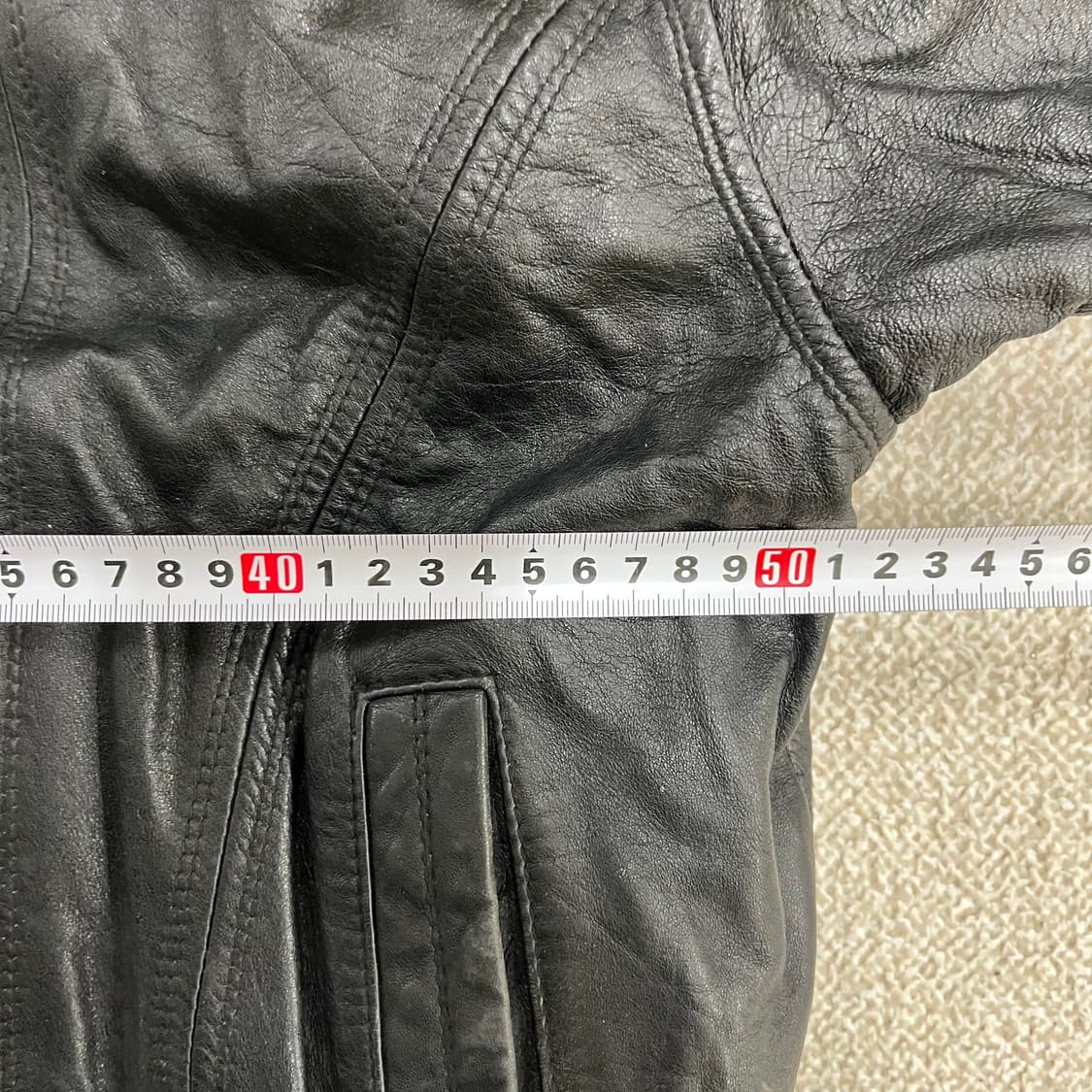 [95] WISSEN 빈티지 블랙 레더 봄버 라이더 자켓 0106M1 상품이미지8