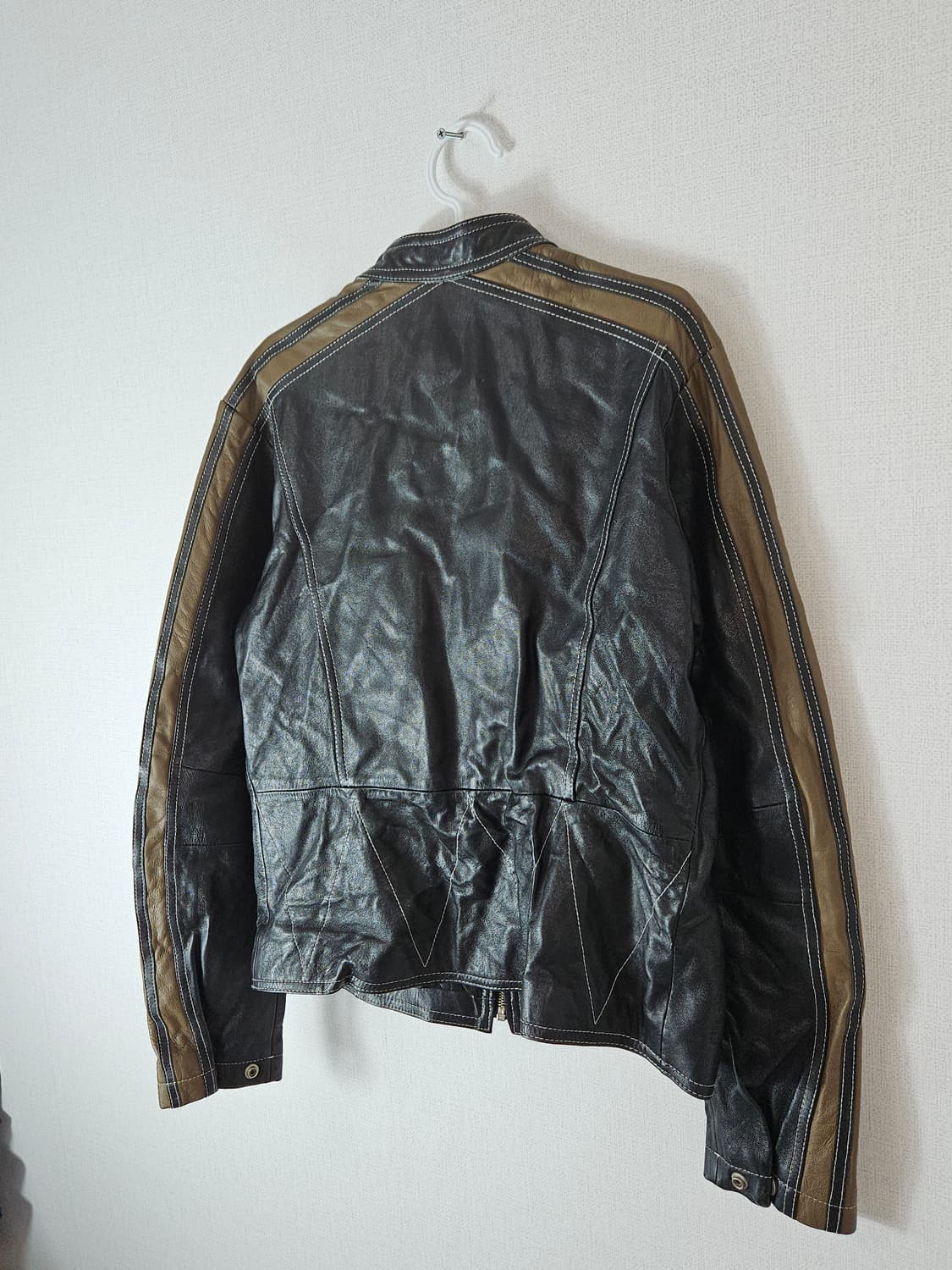 IMP옴므 산양가죽 레더자켓 가죽자켓 사이드라인 차이나넥 95 상품이미지4