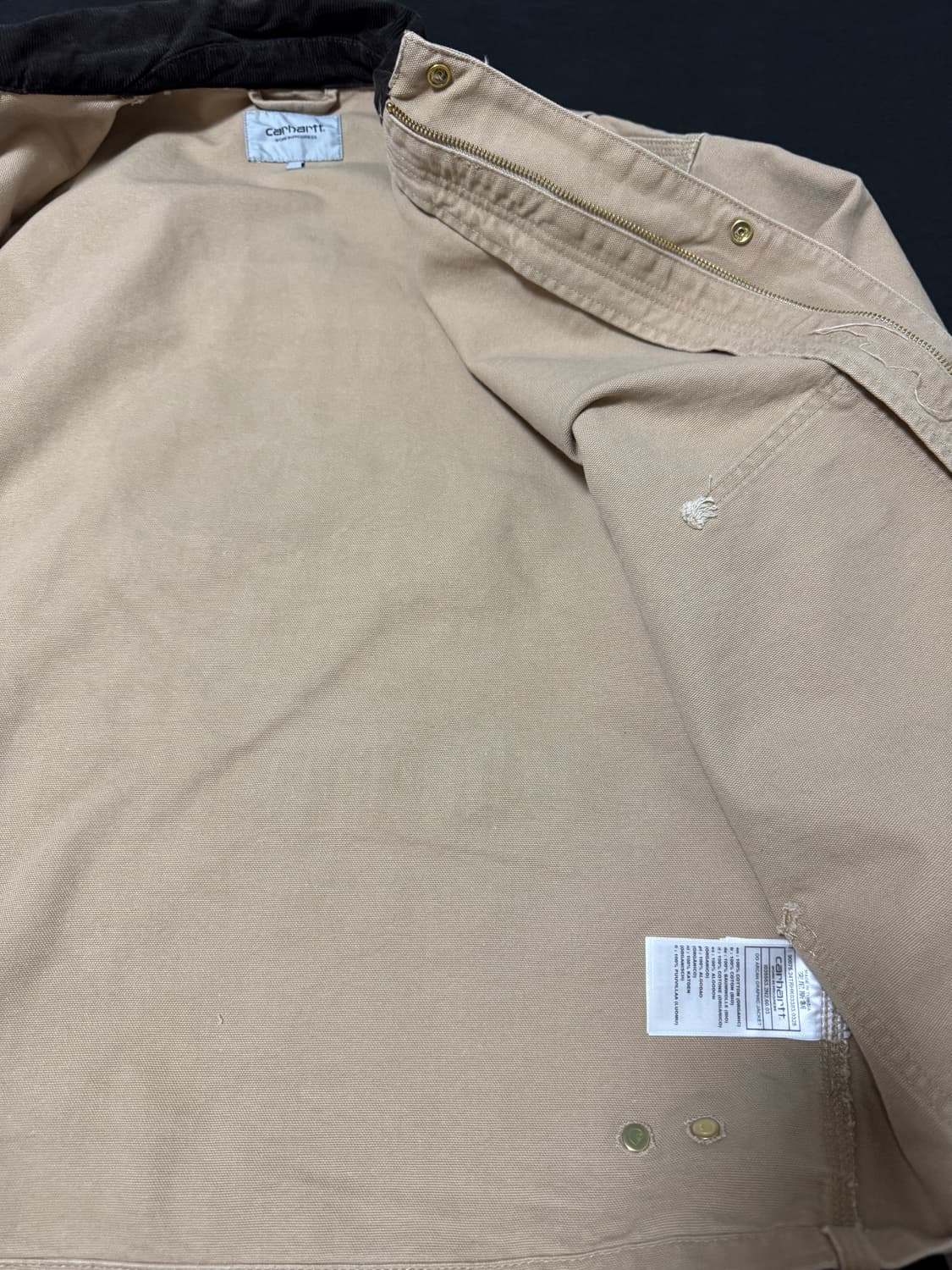 정품4회착용 칼하트 WIP 아칸 아르칸 그래픽자켓 브라운 L 상품이미지4