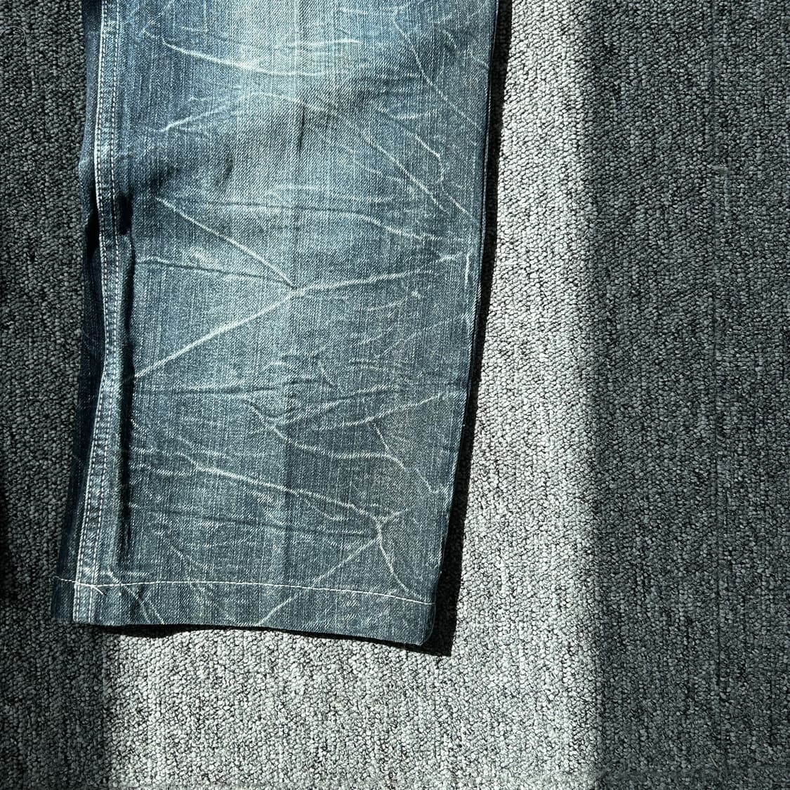 jpn 빈티지 더블 웨이스트 워싱 데님 팬츠 상품이미지4