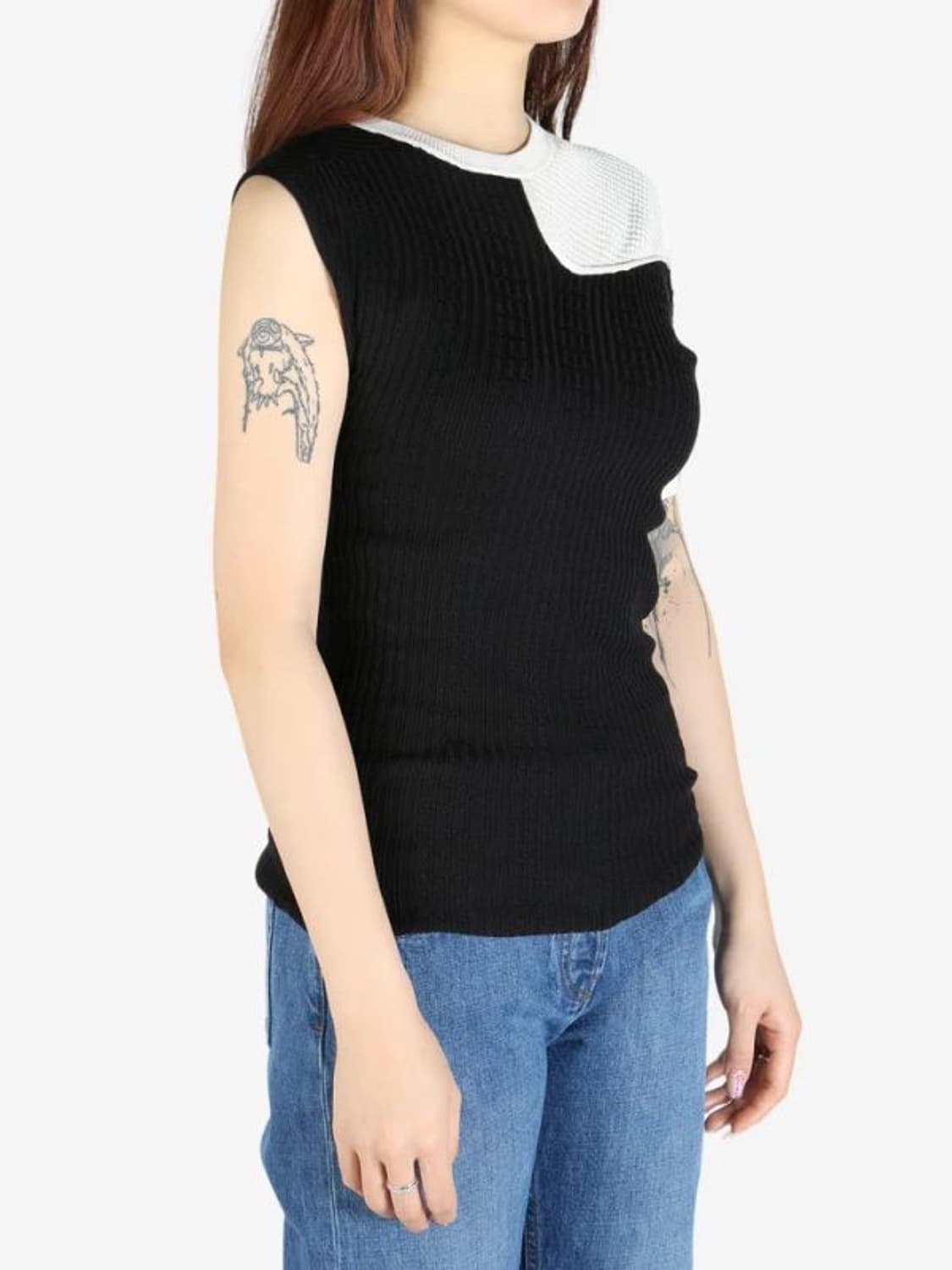 키코 코스타디노브 블랙 화이트 노마스 니트 래글런 스웨터 251985F0 상품이미지4