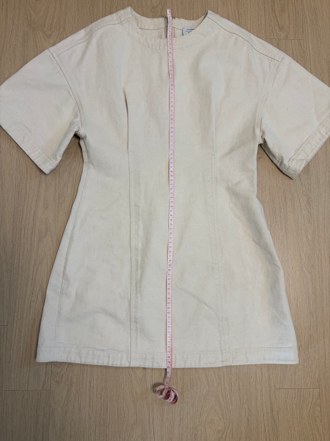 앤아더스토리즈 화이트 데님 미니 드레스 EU 38 상품이미지8