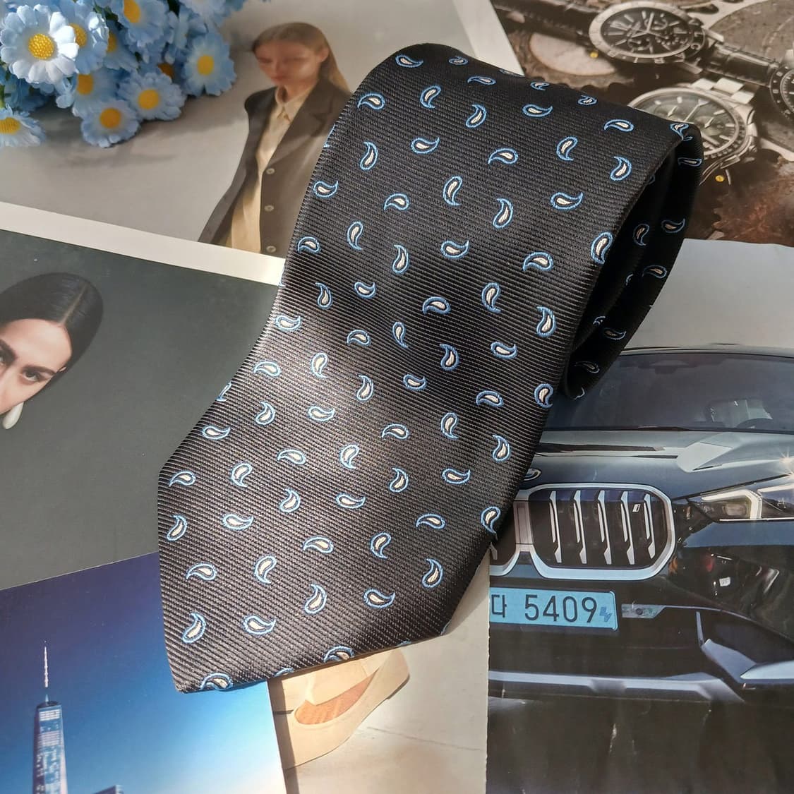 브룩스브라더스 페이즐리 패턴 넥타이 9.2cm A+~A등급 A19662 상품이미지9