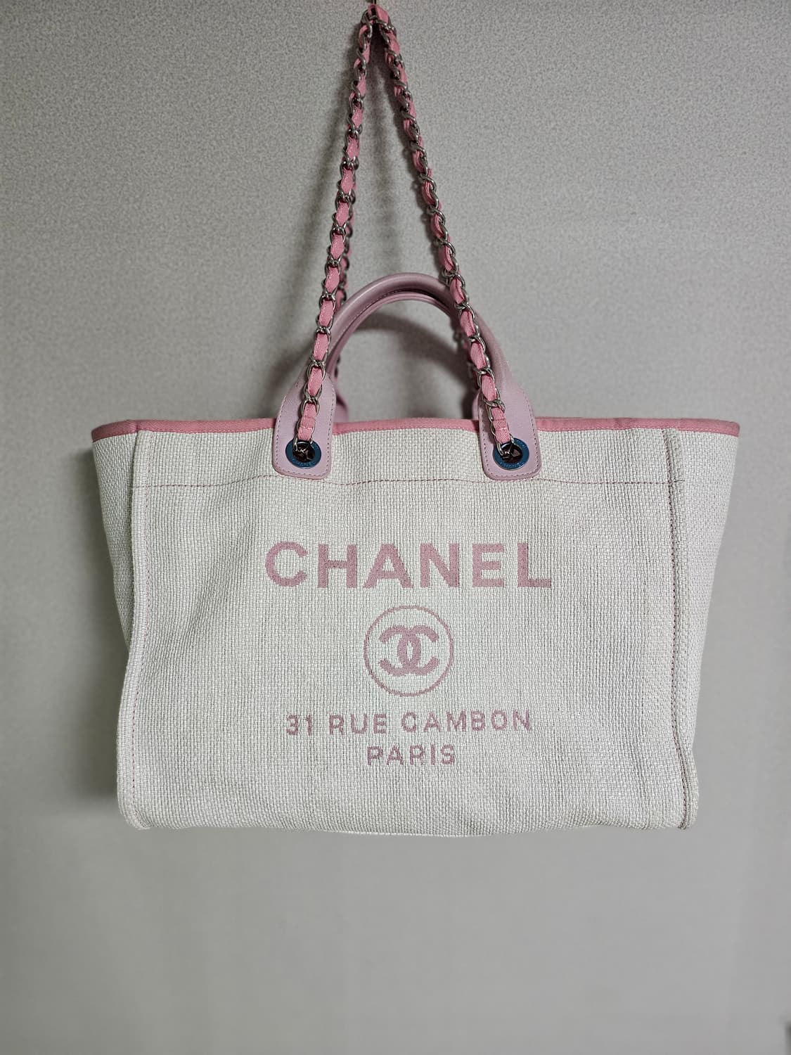 정품 샤넬 은장 라지 도빌백 21번대  상품이미지1