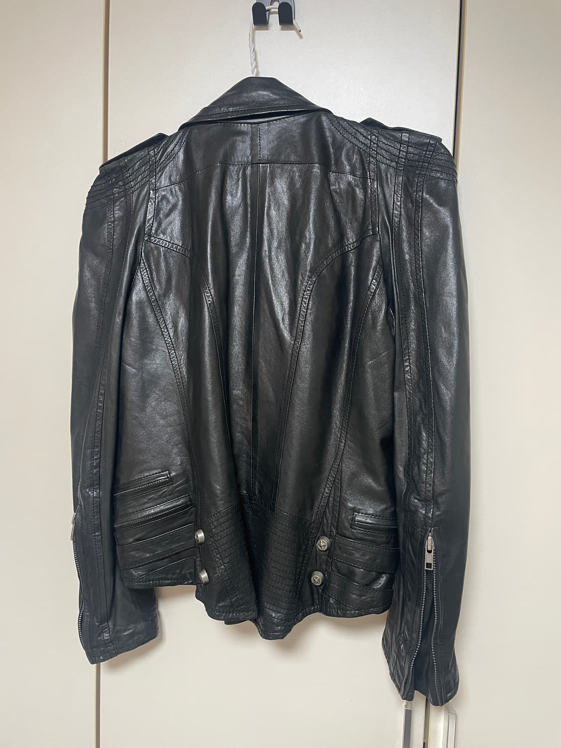 시스템 여성 라이더 양가죽 자켓 블랙 55사이즈 상품이미지2