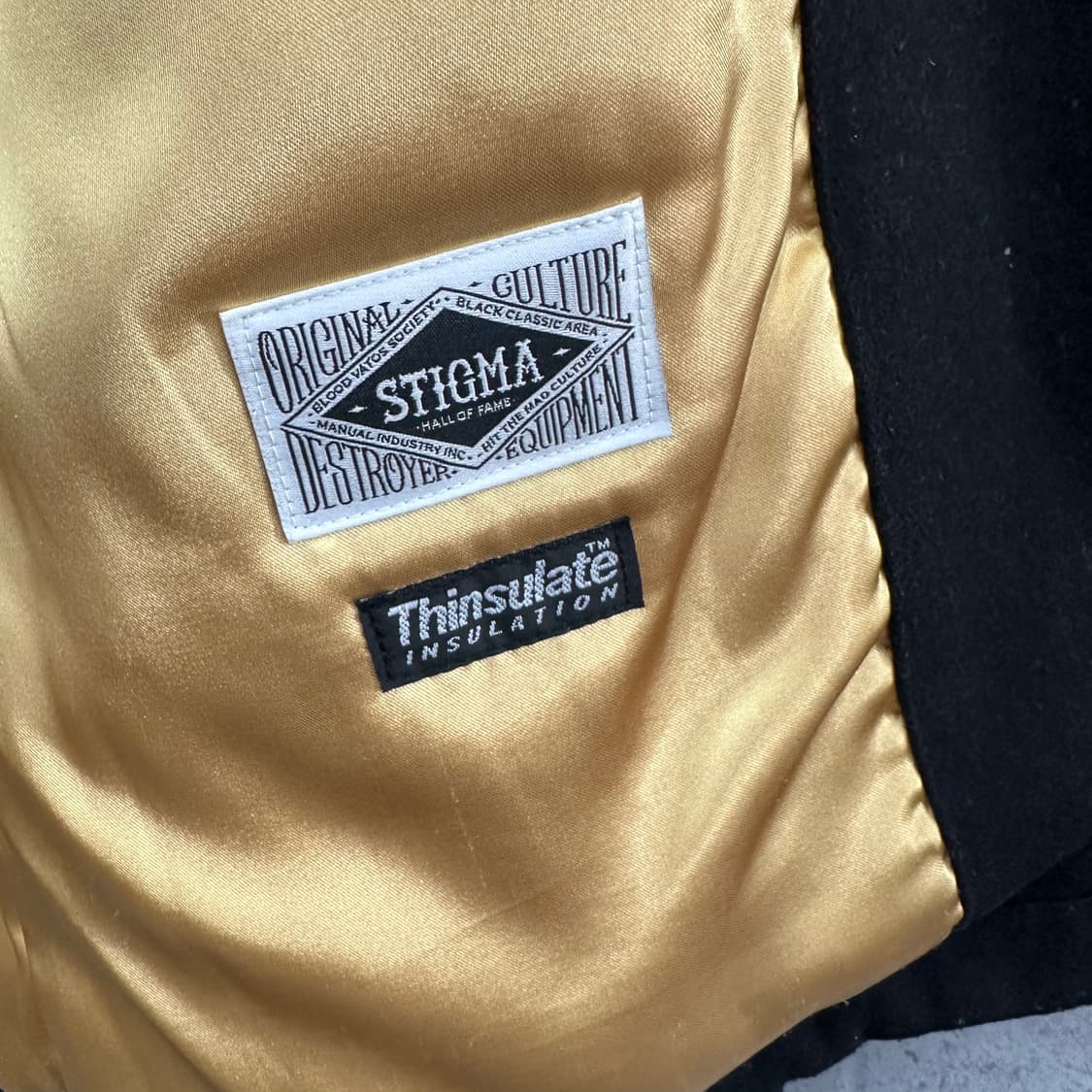 100 스티그마 남자 신슐레이트 울 바시티 자켓 상품이미지5