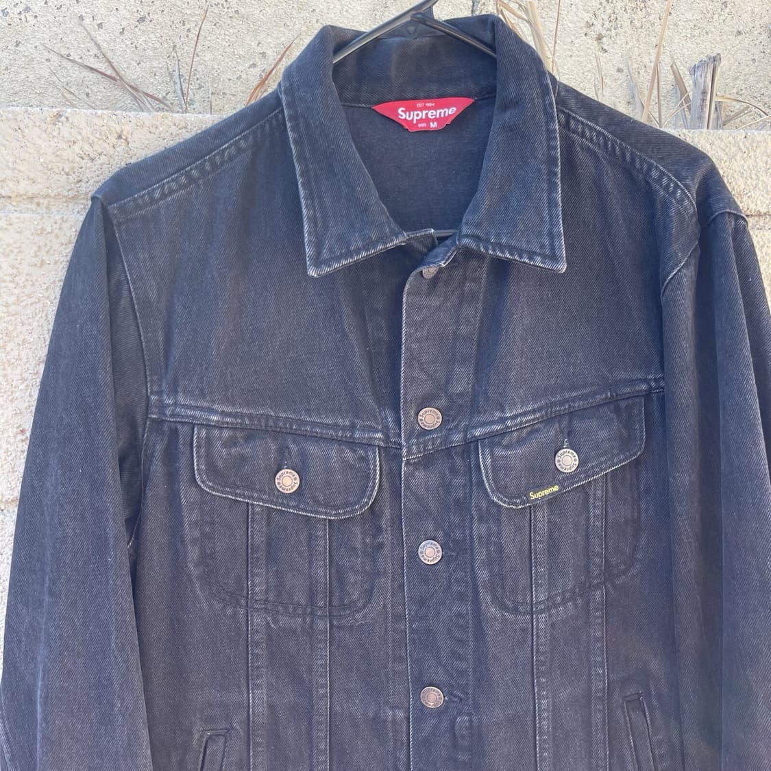 10s 슈프림 데님 트러커자켓 블랙 상품이미지4