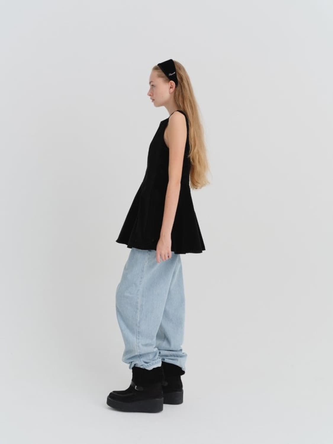 리본빛 벨벳 미니 드레스 상품이미지2