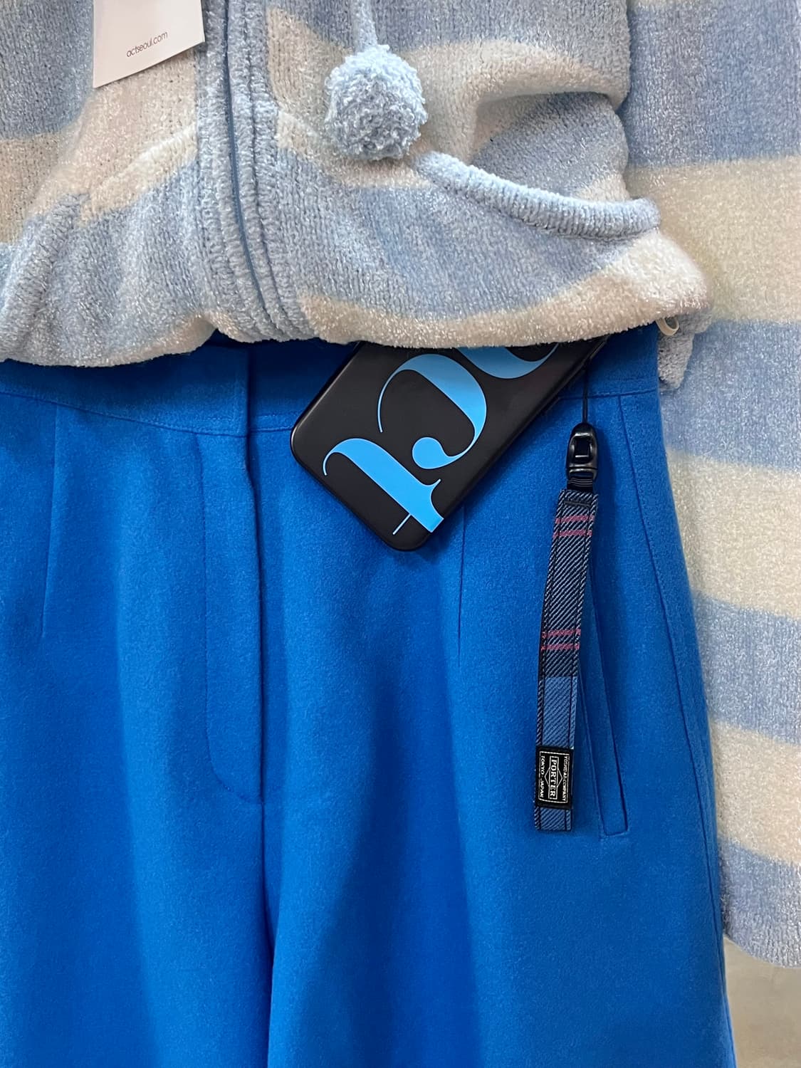 포터 핸드스트랩 블루 타탄체크 상품이미지10