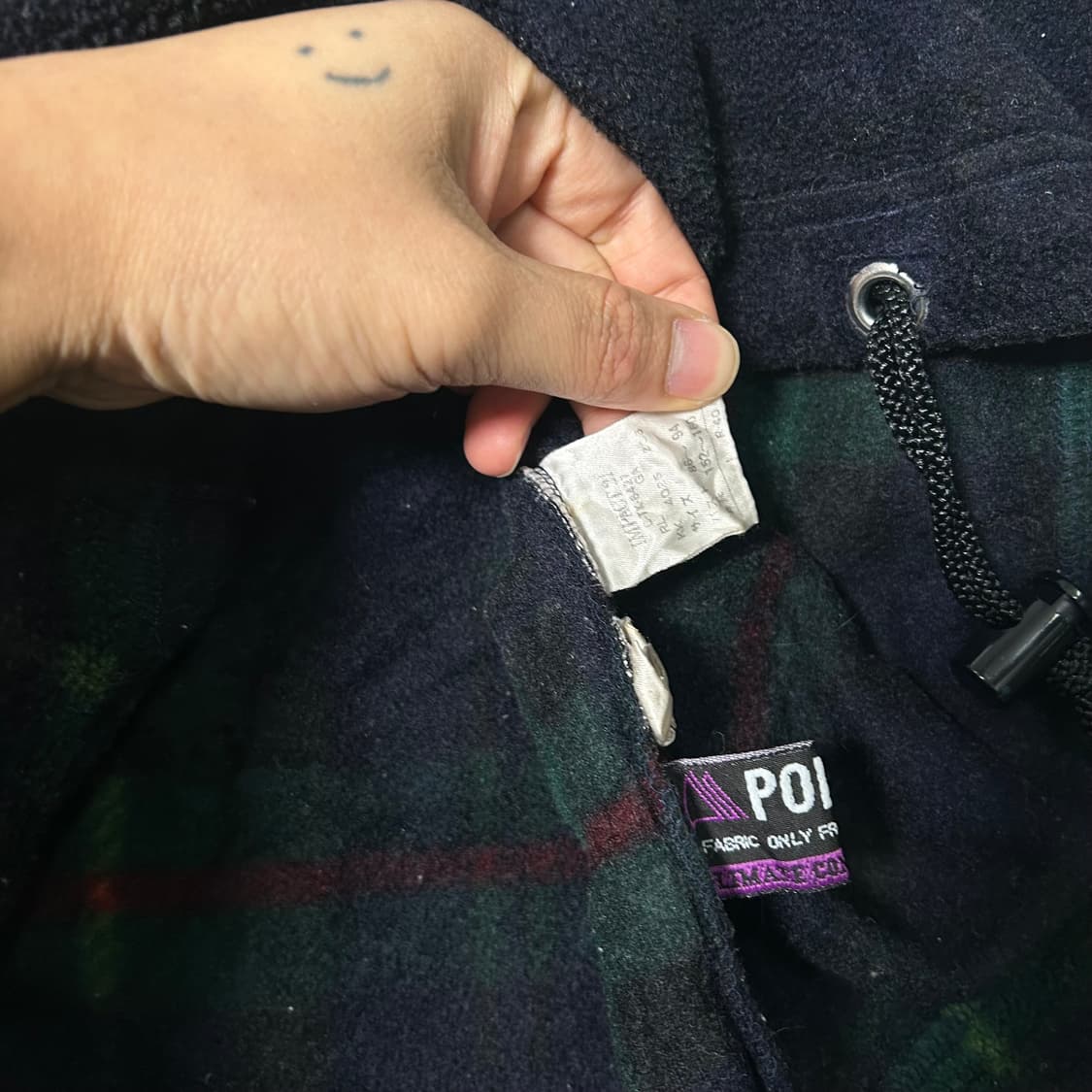 (M) 90s 폴로 랄프로렌 USA 체크 하프집업 플리스 상품이미지7