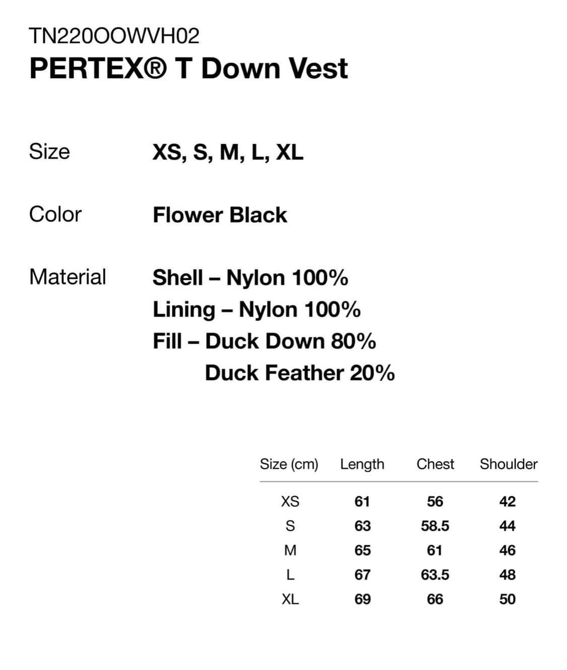 디스이즈네버댓 PERTEX T DOWN VEST FLOWER Black 상품이미지3