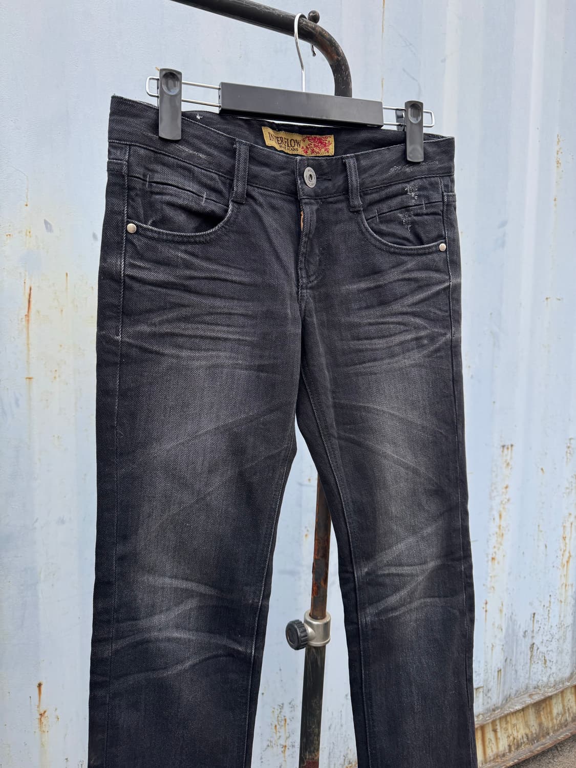 Black Vintage Washed Slim Denim Jeans 상품이미지2