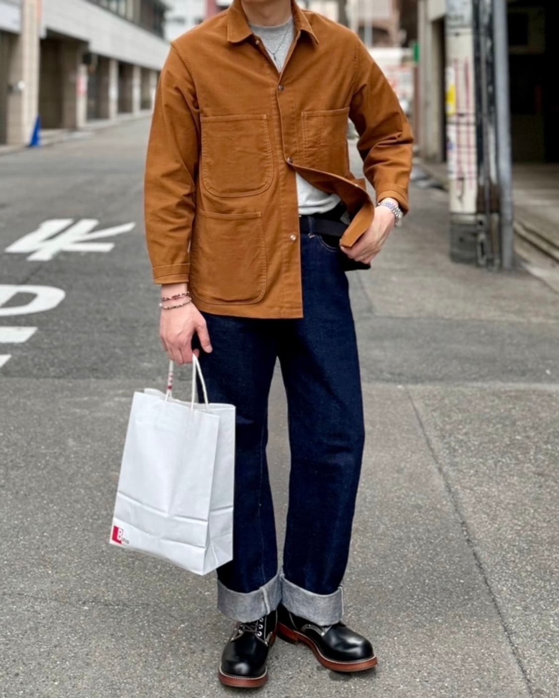 [미품/2] 오어슬로우 orslow 워크자켓 커버올 초어자켓 브라운 상품이미지2