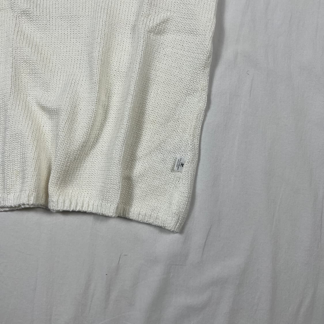 90‘s 꾸레쥬 꾸레주 courreges 로고 레인보우 반팔 니트 티셔츠 상품이미지4