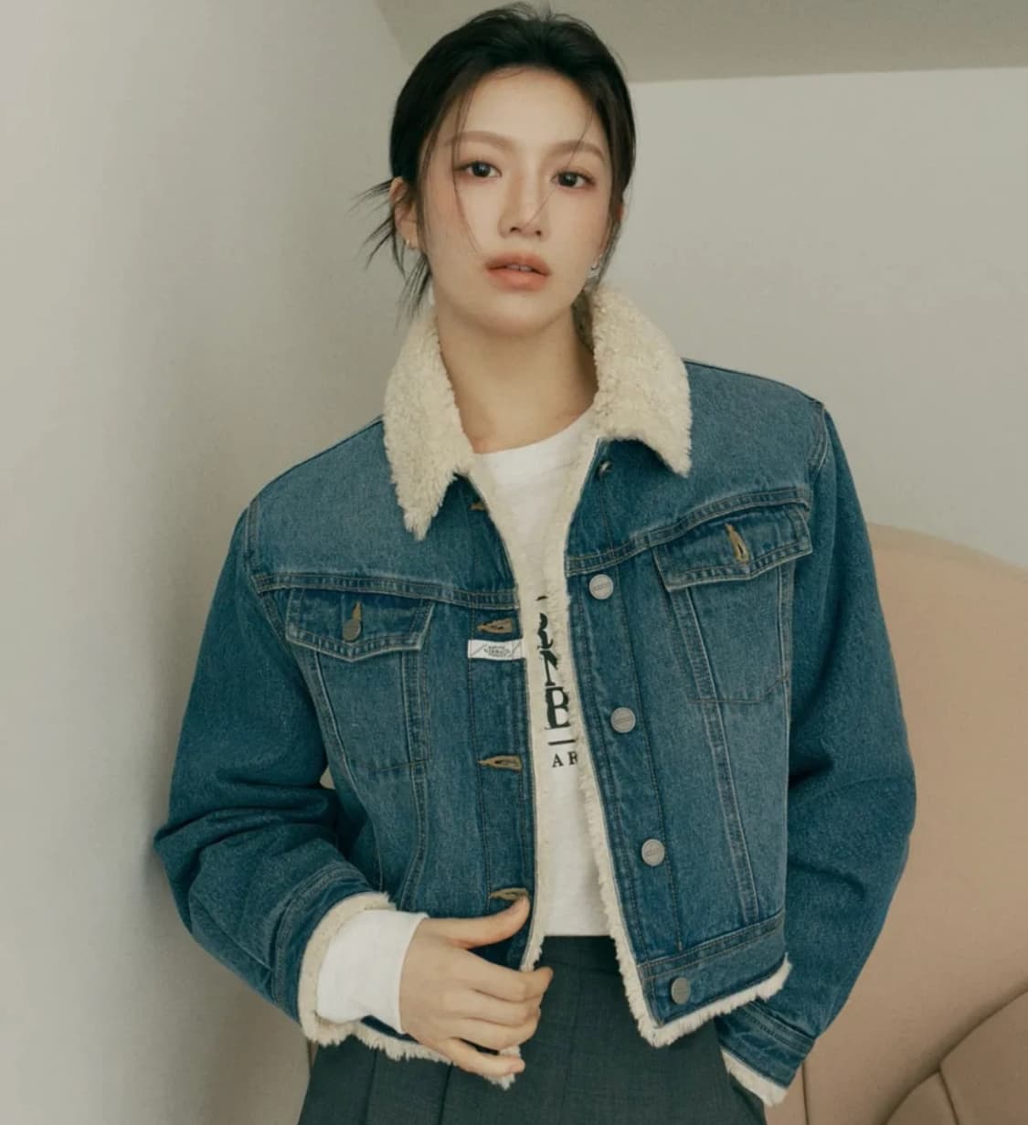 마리떼 프랑소와 저버 데님 양털 자켓 상품이미지1