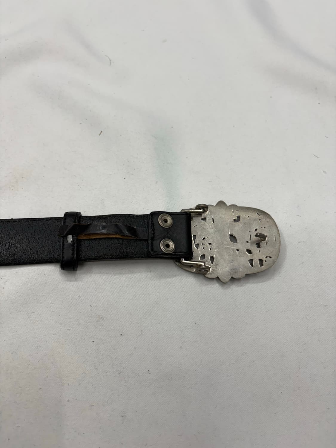 빈티지 세메터리 레더 버클 벨트 상품이미지5