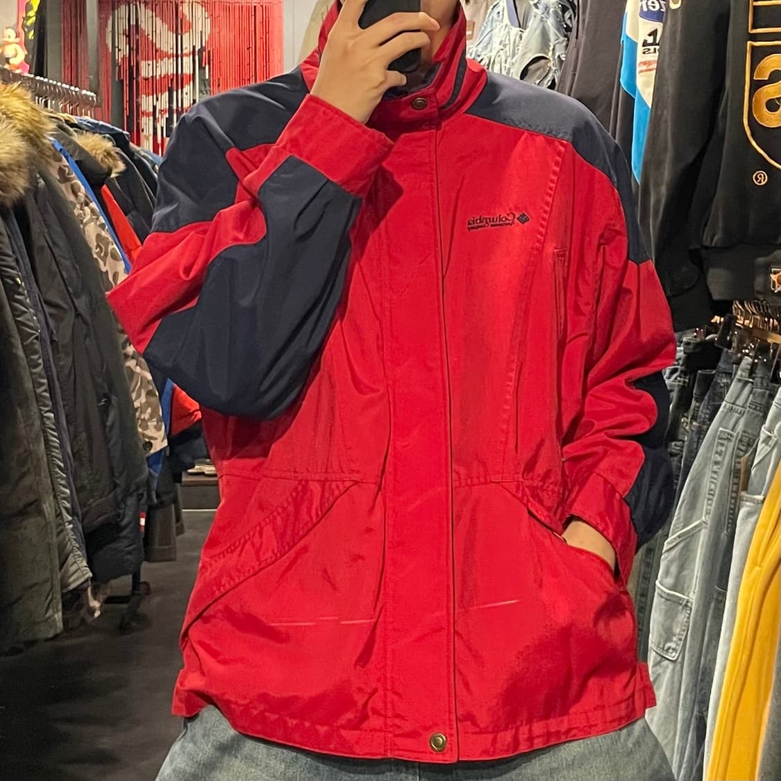 [IM] 컬럼비아 레드 바람막이 상품이미지2