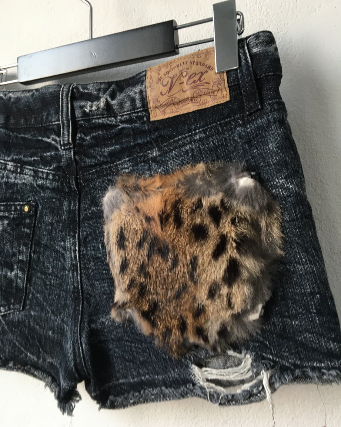 back pocket fur point Washing damage den 상품이미지5