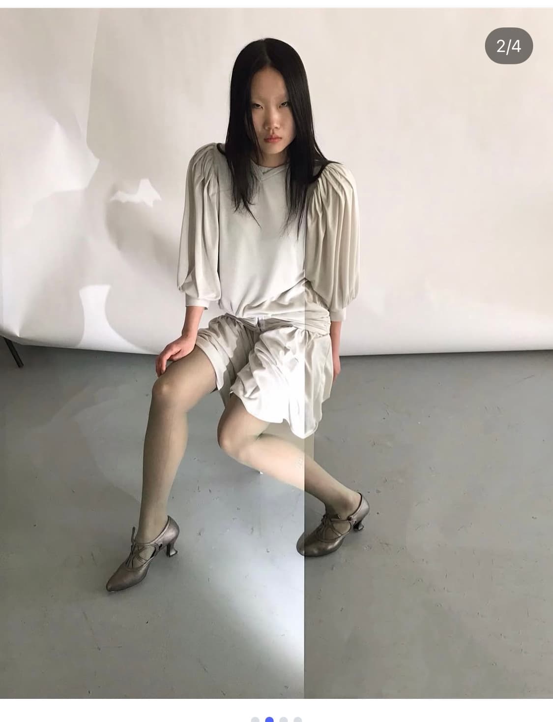 에옹쓰 아르누보 드레스 세이지 그린 상품이미지1