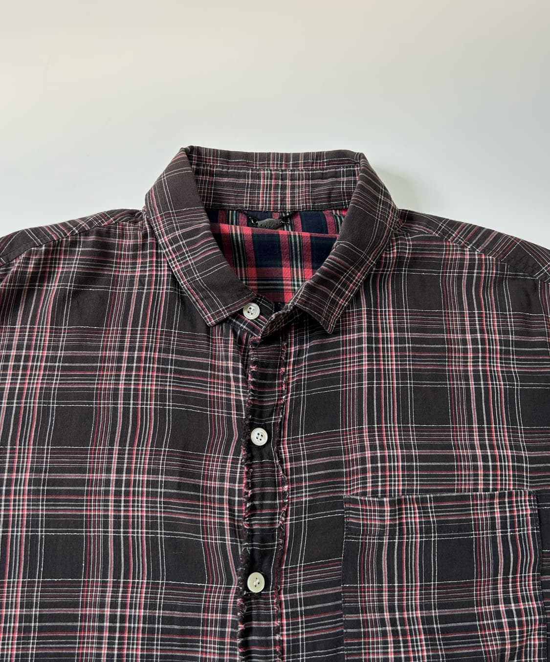 (M)AG warehouse 체크 컷오프 하프셔츠 상품이미지2