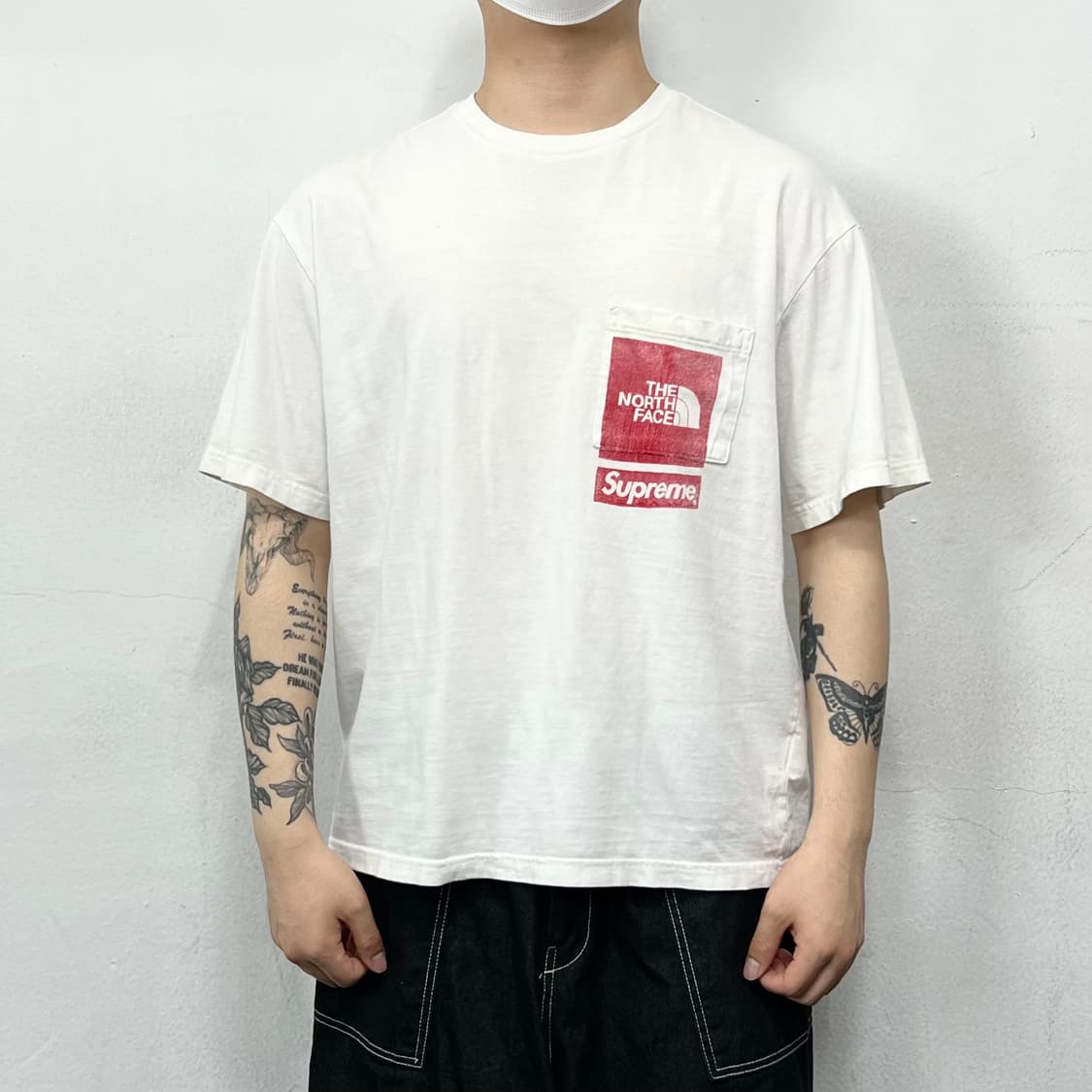 슈프림 x 노스페이스 23ss 프린티드 포켓 반팔 상품이미지1