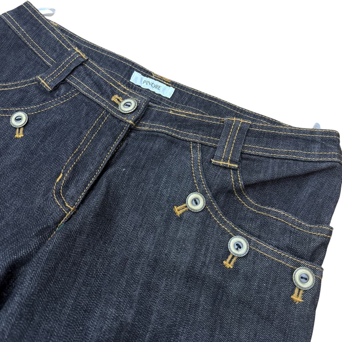 JPN pinore 버튼 디테일 생지 데님 와이드팬츠 상품이미지4