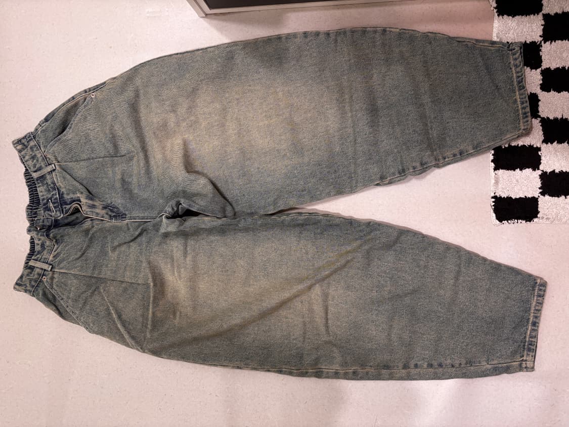 엑스톤즈 빅 와이드 벌룬 데님팬츠 M 상품이미지3