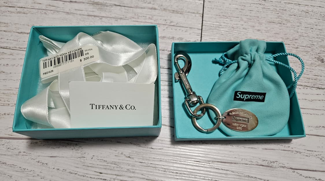 티파니앤코x슈프림 리턴 투 티파니 오발 태그 키링 실버 상품이미지1