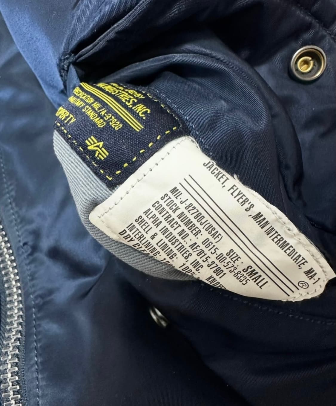 알파인더스트리 MA-1 네이비 항공점퍼 상품이미지5