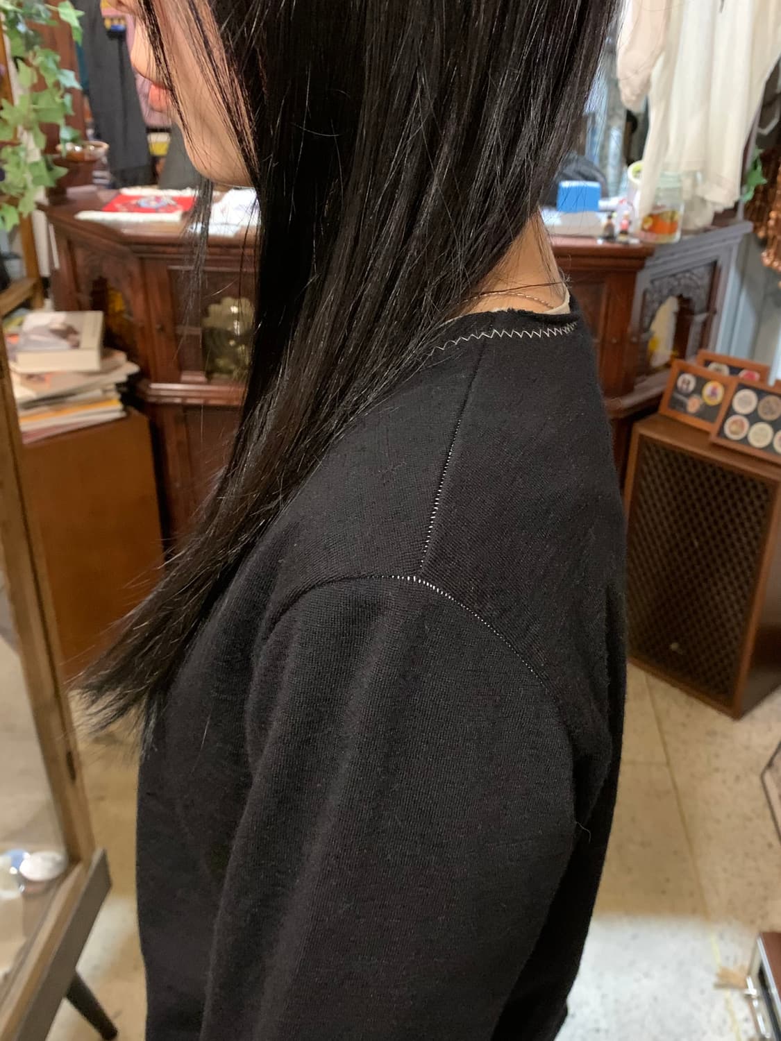 꼼데가르송 트리콧 싱글스티치 울 가디건 상품이미지6