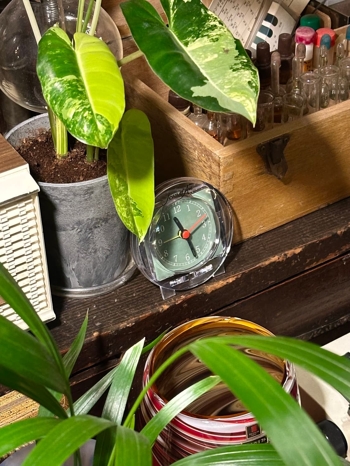 일본 빈티지 여행용 올리브 탁상 알람 시계🫒 상품이미지4