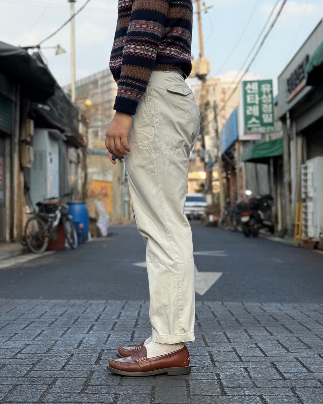 90's 폴로 랄프로렌 투턱 해먼드 치노 팬츠 31 상품이미지7