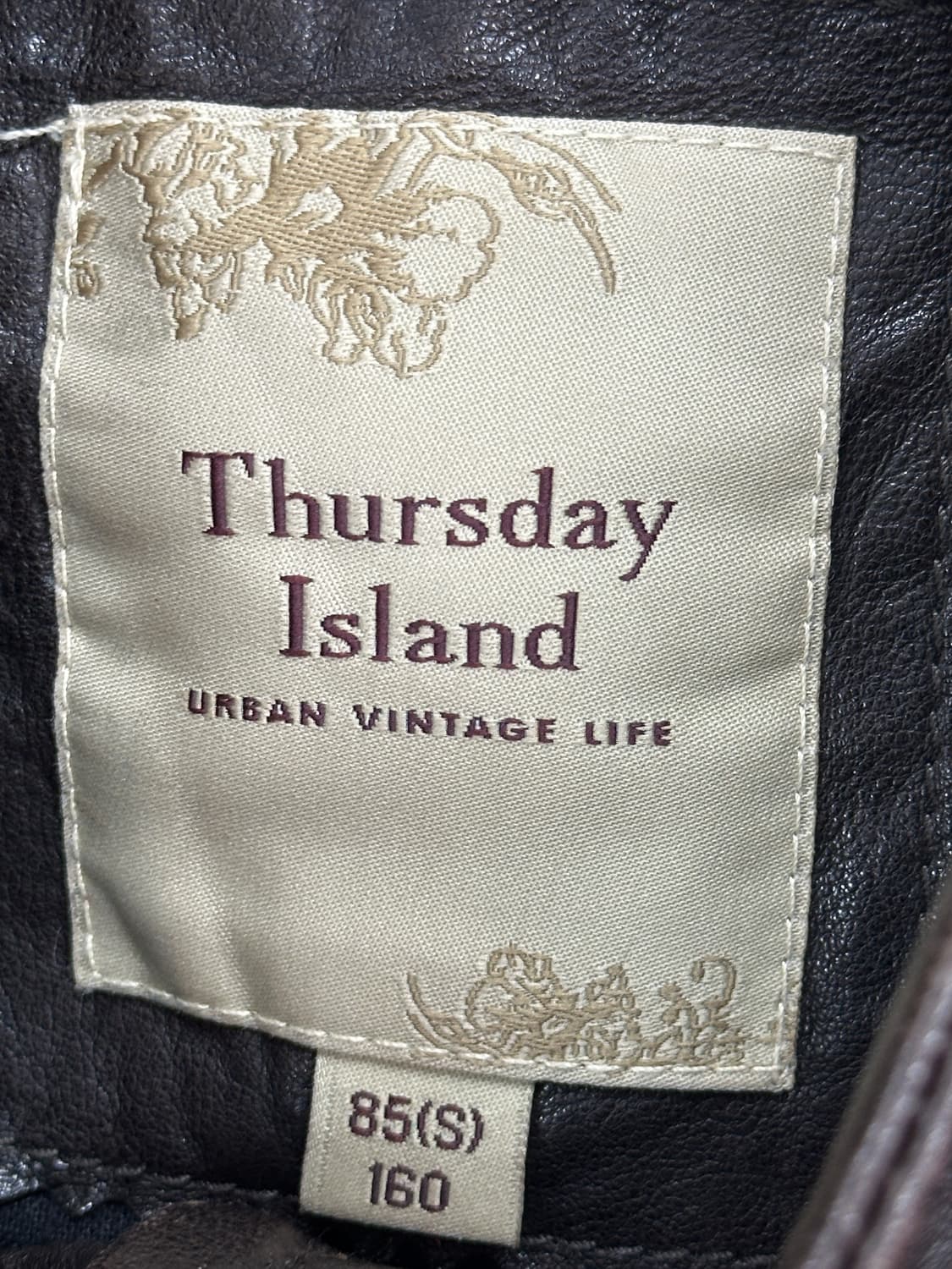 Thursday Island 브라운 빈티지 레더자켓 라이더 양가죽 상품이미지8