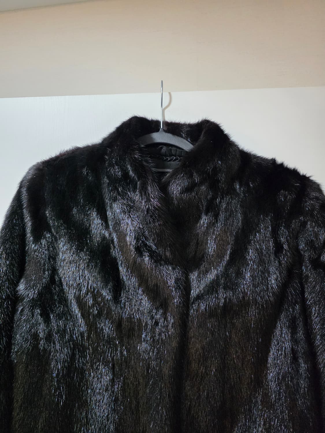 리얼 통밍크 밍크코트  하이넥 블랙코트 빈티지 상품이미지3