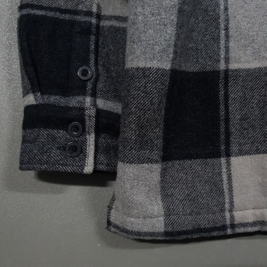 L) 리바이스 웨스턴 드리즐러 타탄체크 울 모직 블루종 집업 자켓 상품이미지9