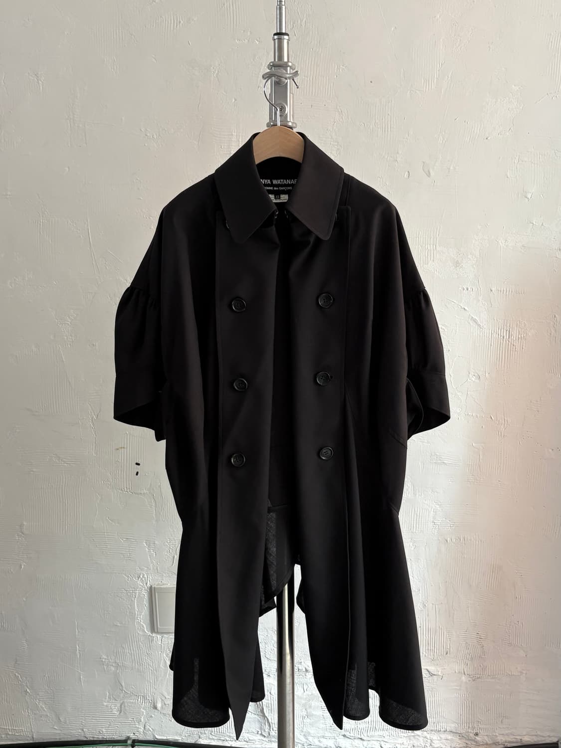 Junya Watanabe 준야와타나베 더블 브레스티드 블랙 하프 코트 상품이미지6