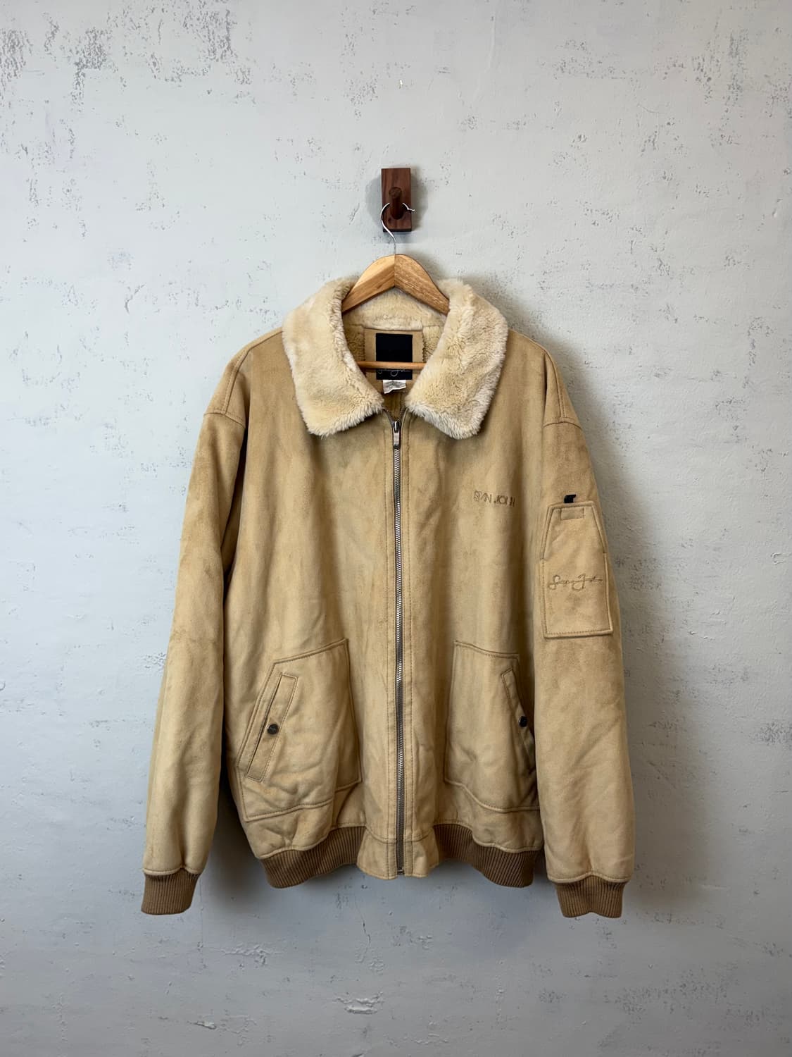 SeanJohn 션존 90s 올드스쿨 무스탕 자켓 상품이미지1