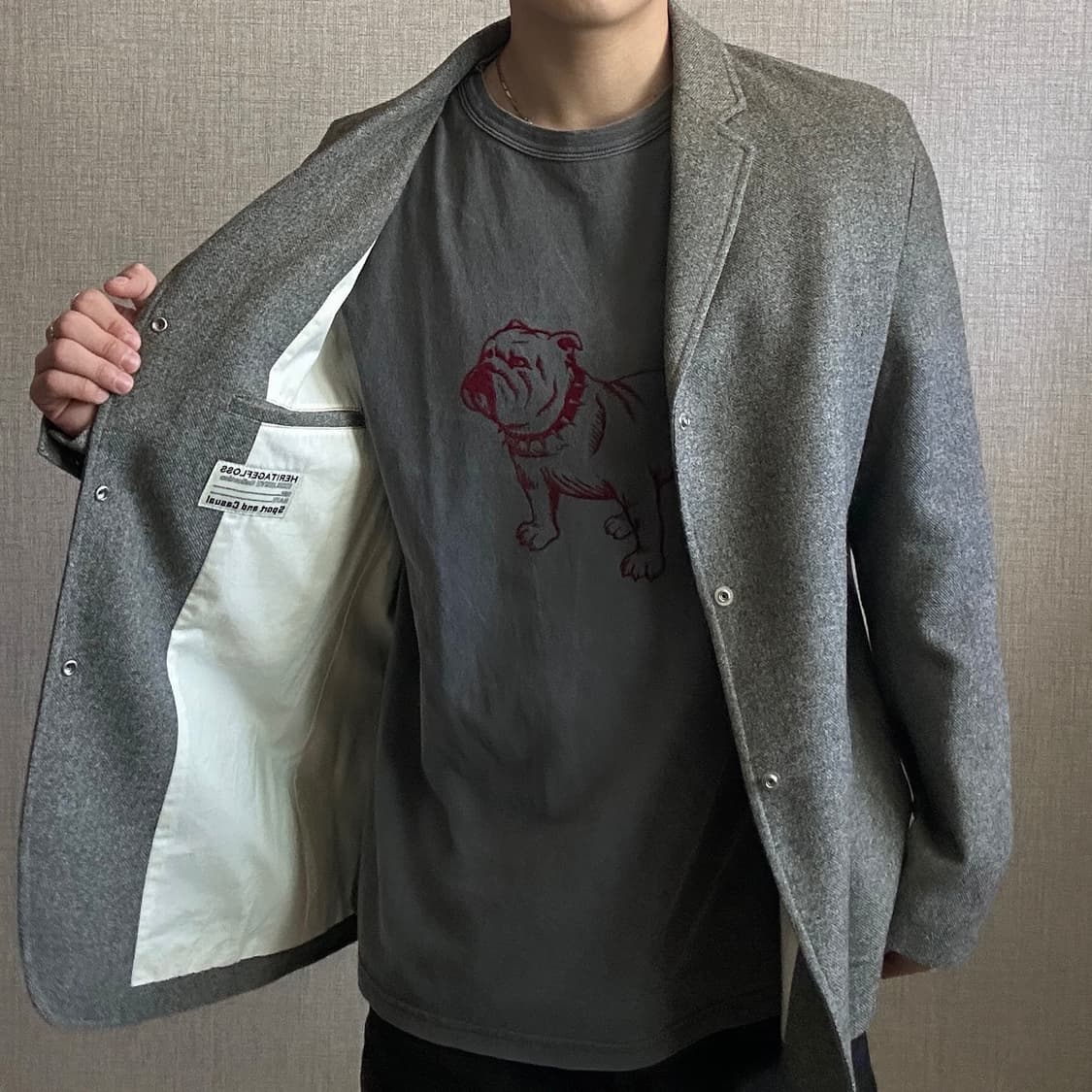 헤리티지플로스 스포츠 캐주얼 블레이져 버튼 자켓 상품이미지5