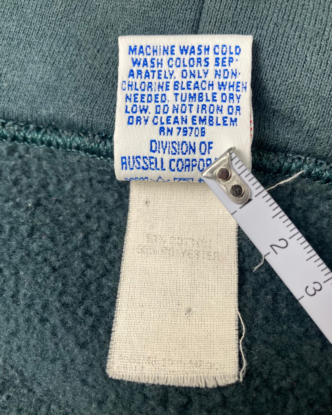 90s Russell Zip Up Hoodie (sage green) 상품이미지4