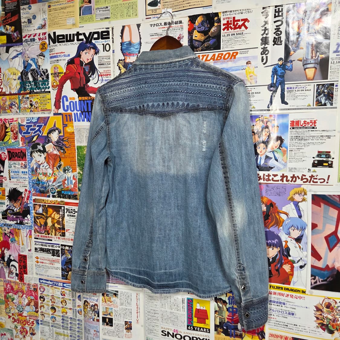 JPN 에스닉 자수 패턴 스터드 데님 셔츠 상품이미지6