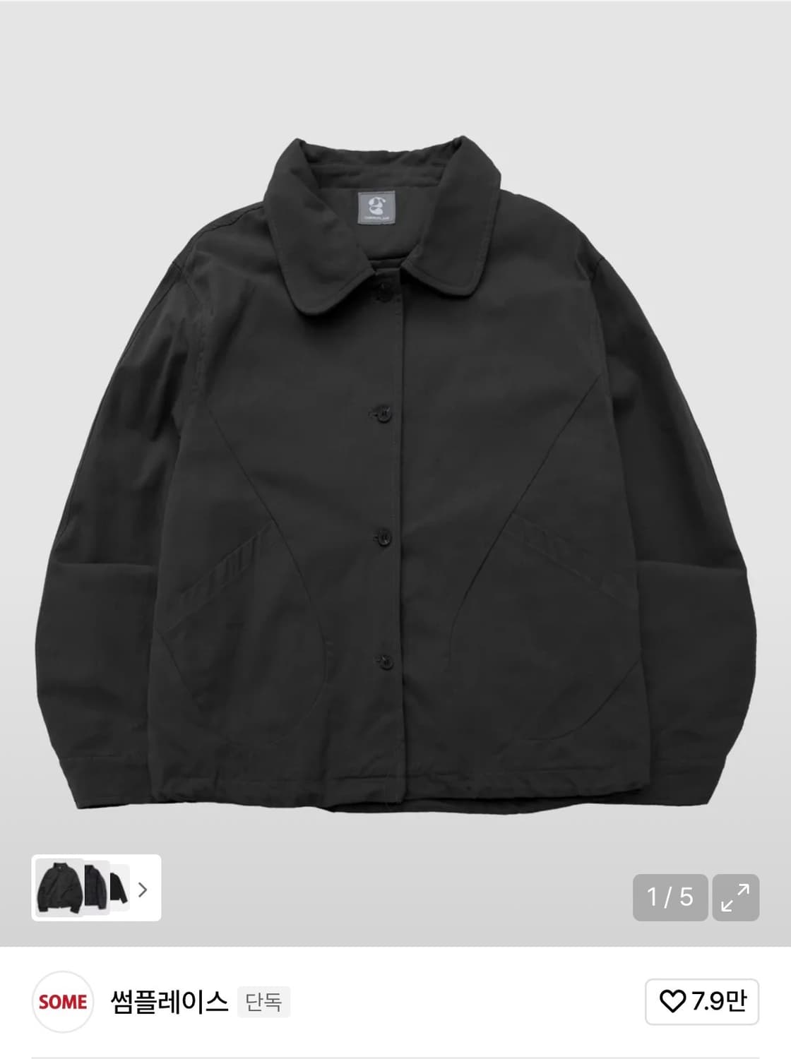 썸플레이스 싱글라운드 넥커브 코트 자켓 상품이미지1